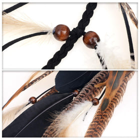 MWOOT feather clips used in cosplay costume showing bold colorful accent