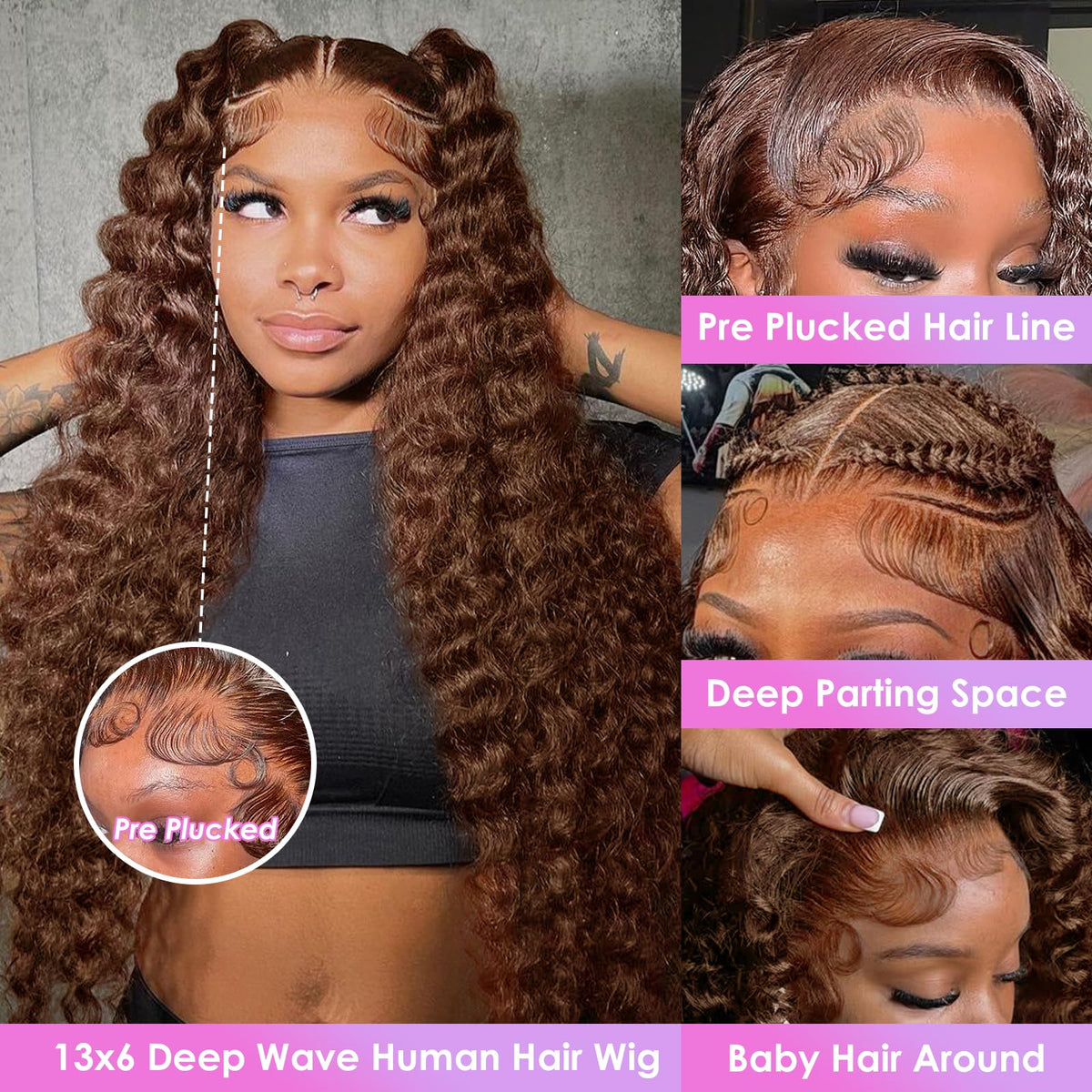 MXTQO close-up of deep wave texture highlighting soft curls and healthy shine