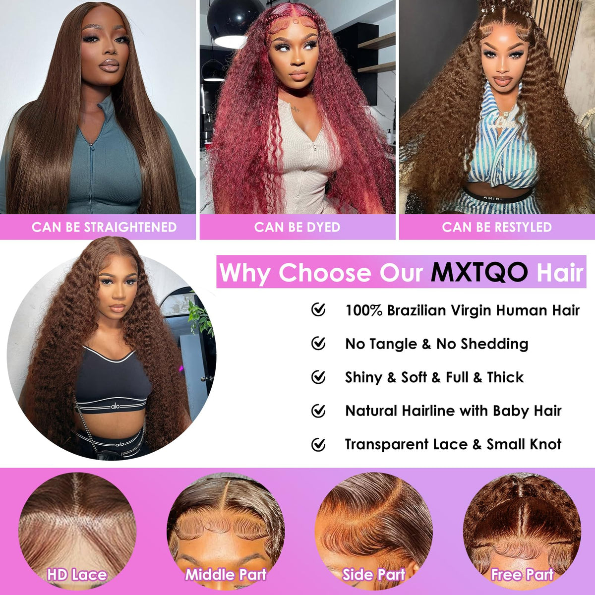 MXTQO styled high ponytail demonstrating versatility and strong hold