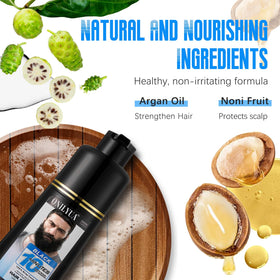 Mxvbaty label highlighting Argan Oil and Noni Extract conditioning benefit