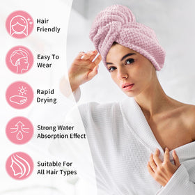 my novel things wrap on curly hair demonstrating reduced frizz