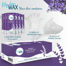My Skin WAX close-up of wax block texture highlighting smooth meltability for easy application