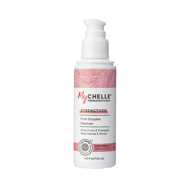 MyChelle front packaging showing cleanser and clear product benefit