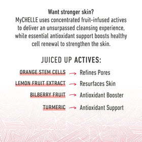 MyChelle gel texture swiped to show gentle exfoliating consistency