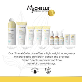MyChelle Sun Shield next to ruler to show 1 ounce size and convenient portability