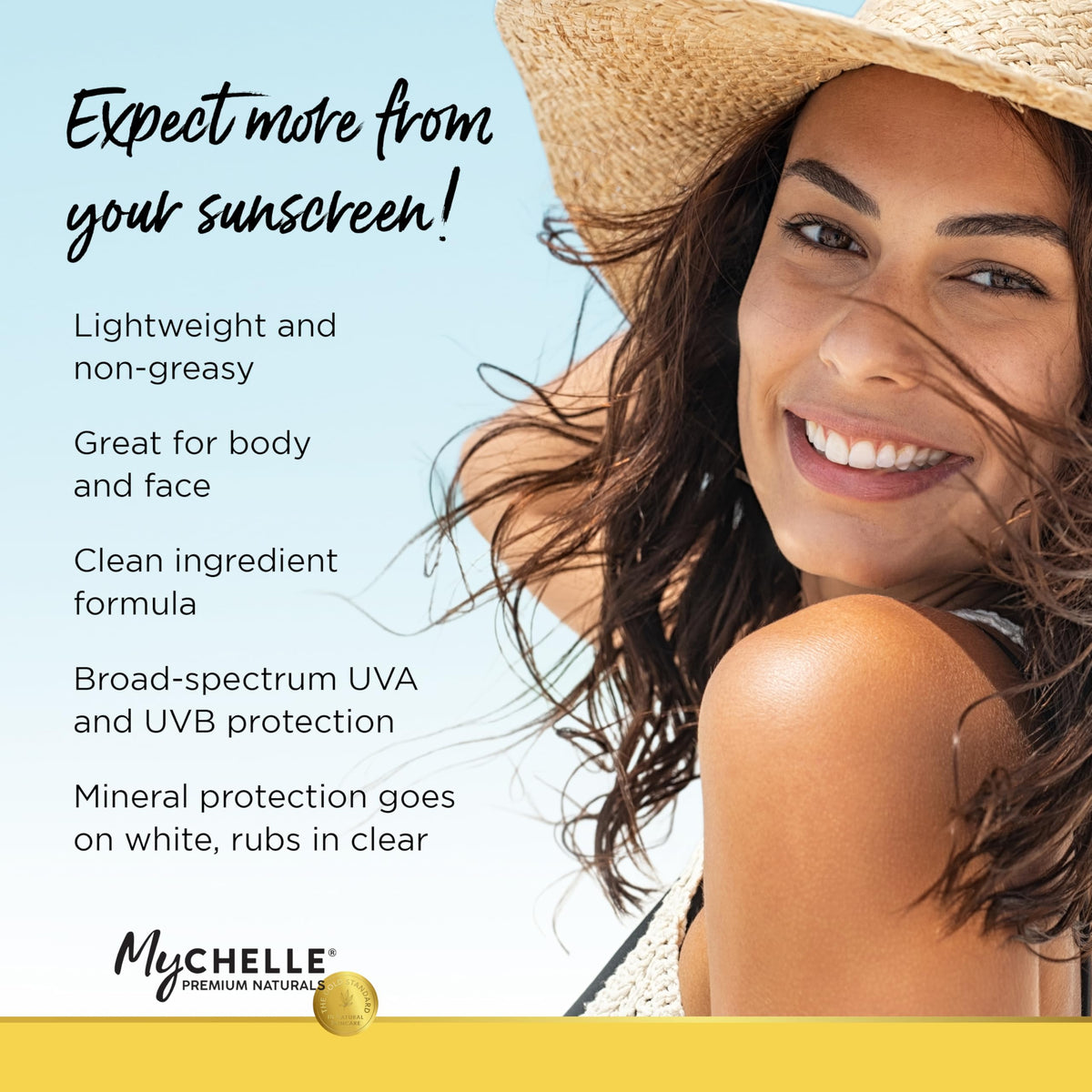 MyChelle Dermaceuticals clear spray droplets showing lightweight texture and fast absorption