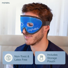 myhalos adjustable strap and label demonstrating secure fit