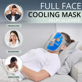 myhalos mask on model providing cooling relief