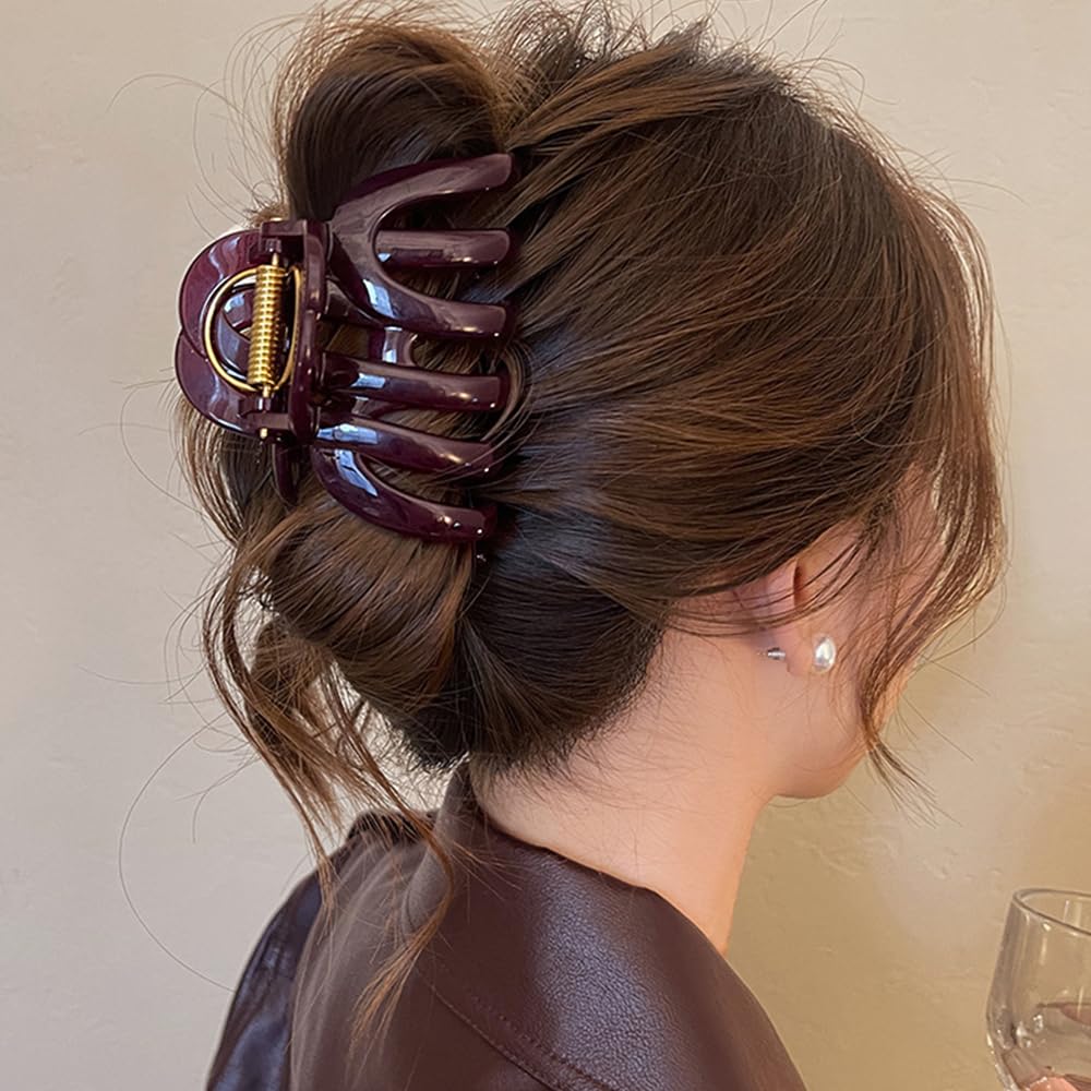 Myhiju clip in half-up hairstyle demonstrating practical everyday use