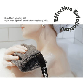 myHomeBody internal pocket holding leftover soap pieces to save soap and create lather