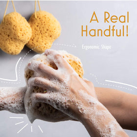 myHomeBody loofah producing rich lather with less soap for efficient washing