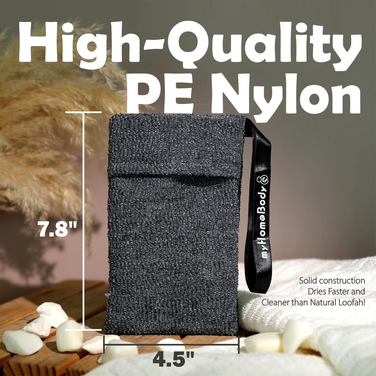 myHomeBody pouch displayed in bathroom setting showcasing practical stylish bath accessory
