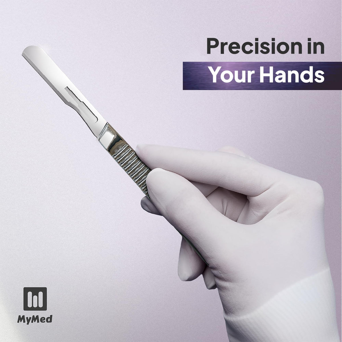 MyMed blade edge detail highlighting sharp 14R profile for smooth exfoliation