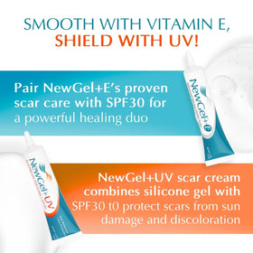 MyNewGel label detail highlighting SPF30 zinc oxide ingredient benefits