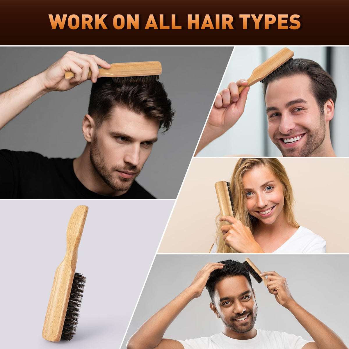 Myselect beard brushing demonstration softening and shaping facial hair