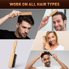 Myselect beard brushing demonstration softening and shaping facial hair