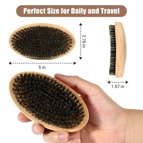 Myselect size comparison against hand to show compact dimensions for focused brushing sessions