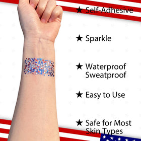 Mysense applied under-eye highlight demonstrating quick precision and festive sparkle