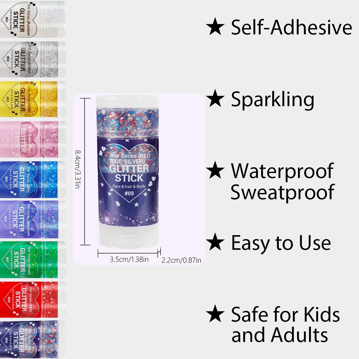 Mysense applied under eye glitter adding festive shine to face