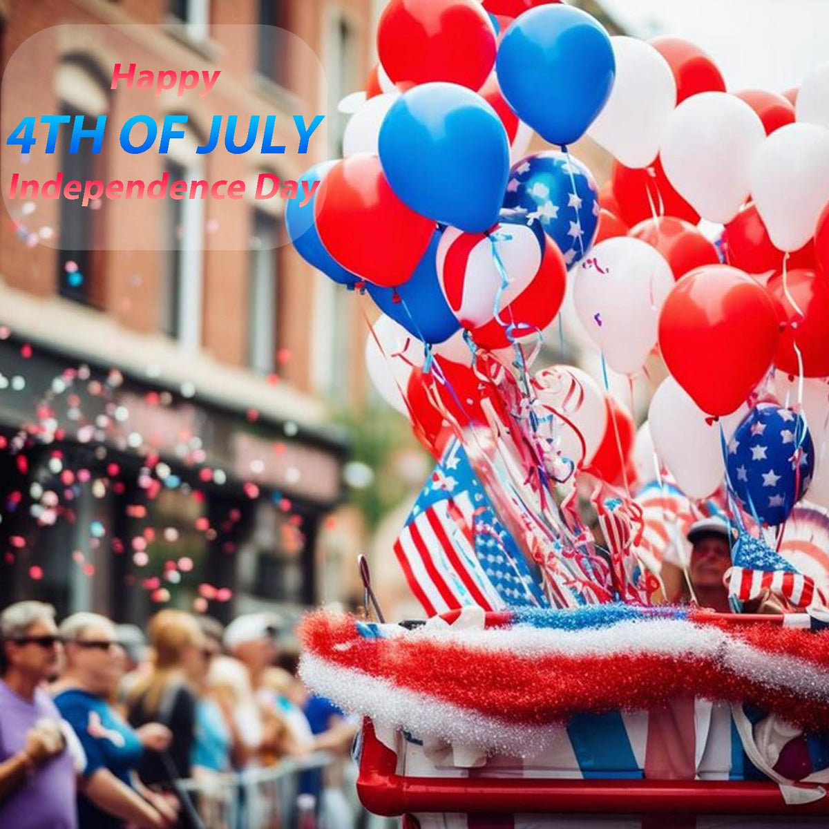 Mysense group wearing glitter at parade illustrating festive, easy-to-use celebration accessory