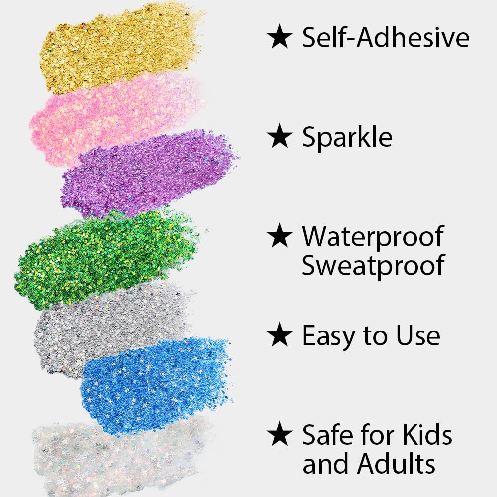 Mysense glitter on hair roots illustrating easy braid and stage-ready shine