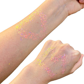 Mysense pink glitter stick open tip texture revealing chunky sequins