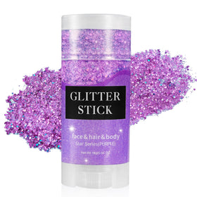 Mysense purple glitter stick front packaging showing product and label, easy grab