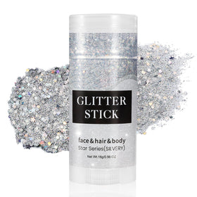 Mysense silver glitter stick front packaging showing compact tube and label