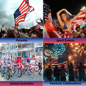 Mysense stick beside hand to show size and easy, portable patriotic makeup application