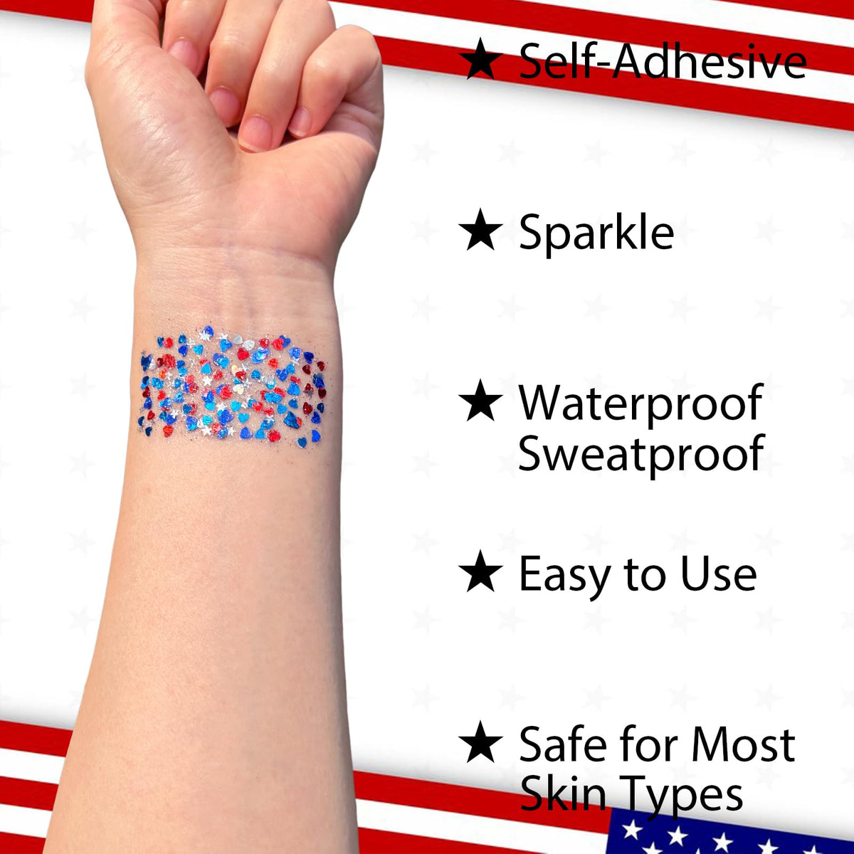 Mysense applicator tip showing smooth glitter texture for easy use