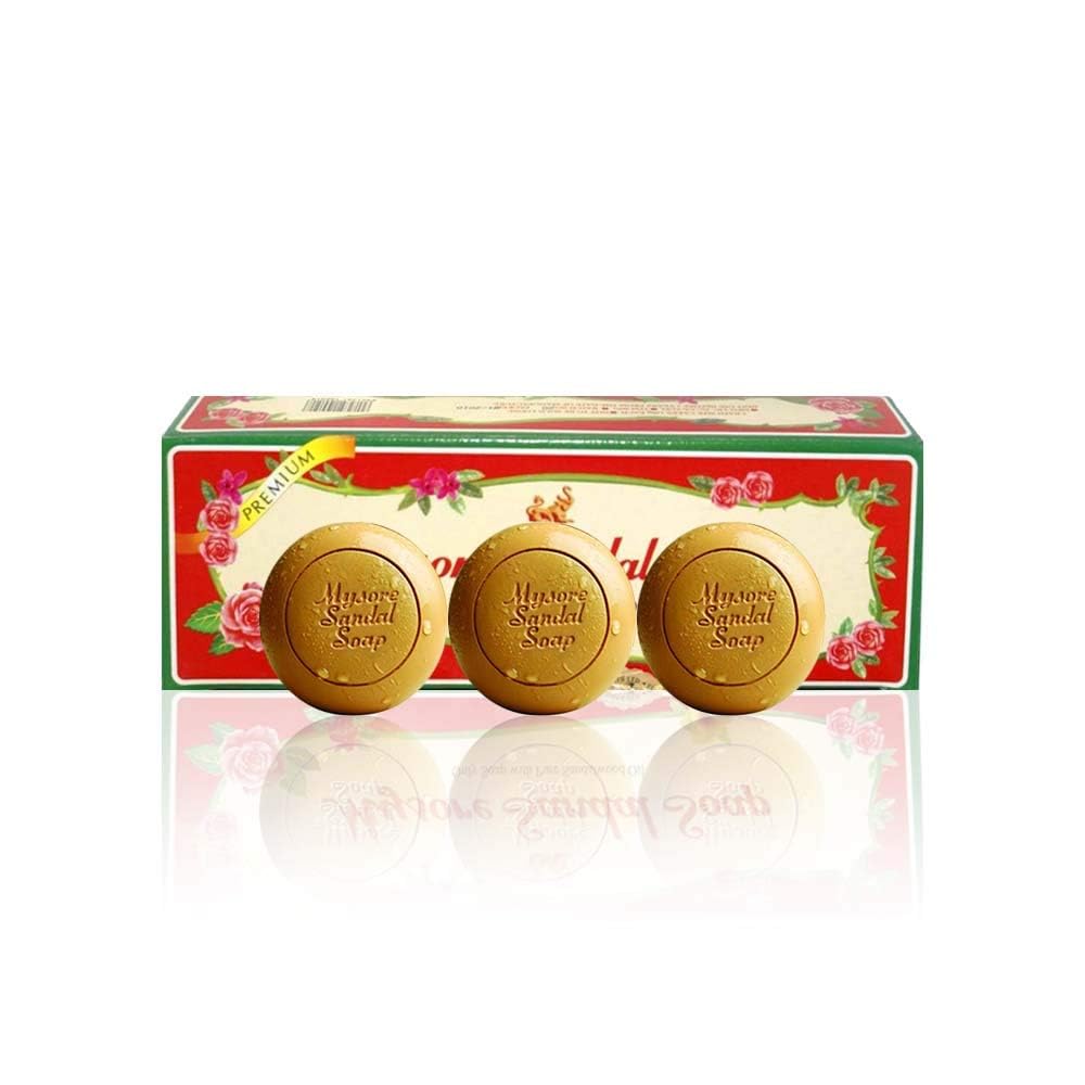 Mysore Sandal size comparison in hand showing compact 150g bar benefit
