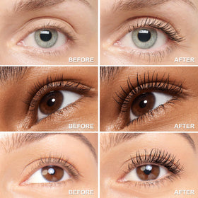 MYSTER ROSEY brush close-up showing tapered bristles for precise separation and buildable volume