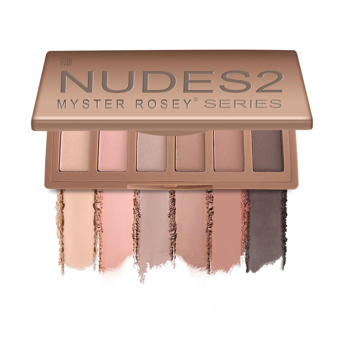 MYSTER ROSEY front packaging showing compact neutral palette and brand