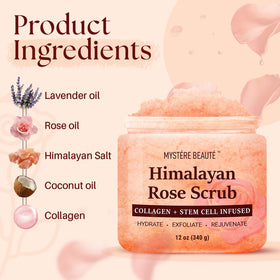 MYSTÉRE BEAUTÉ scrub applied to forearm demonstrating smoothing action and gentle exfoliation