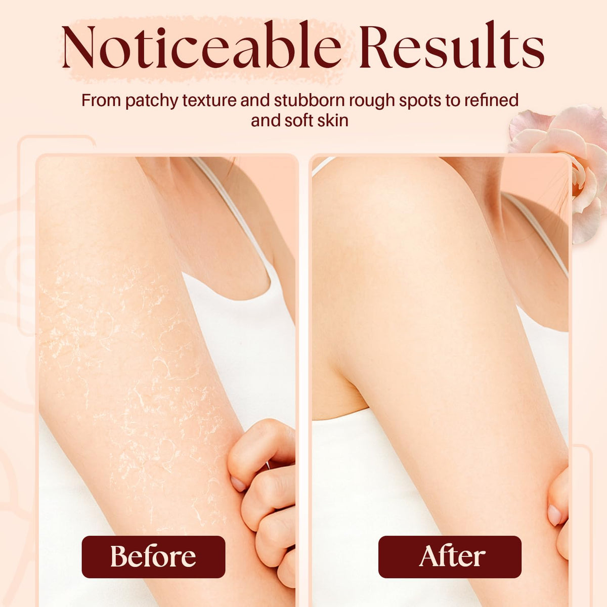 MYSTÉRE BEAUTÉ scrub jar in styled bathroom conveying spa-like routine and self-care benefit
