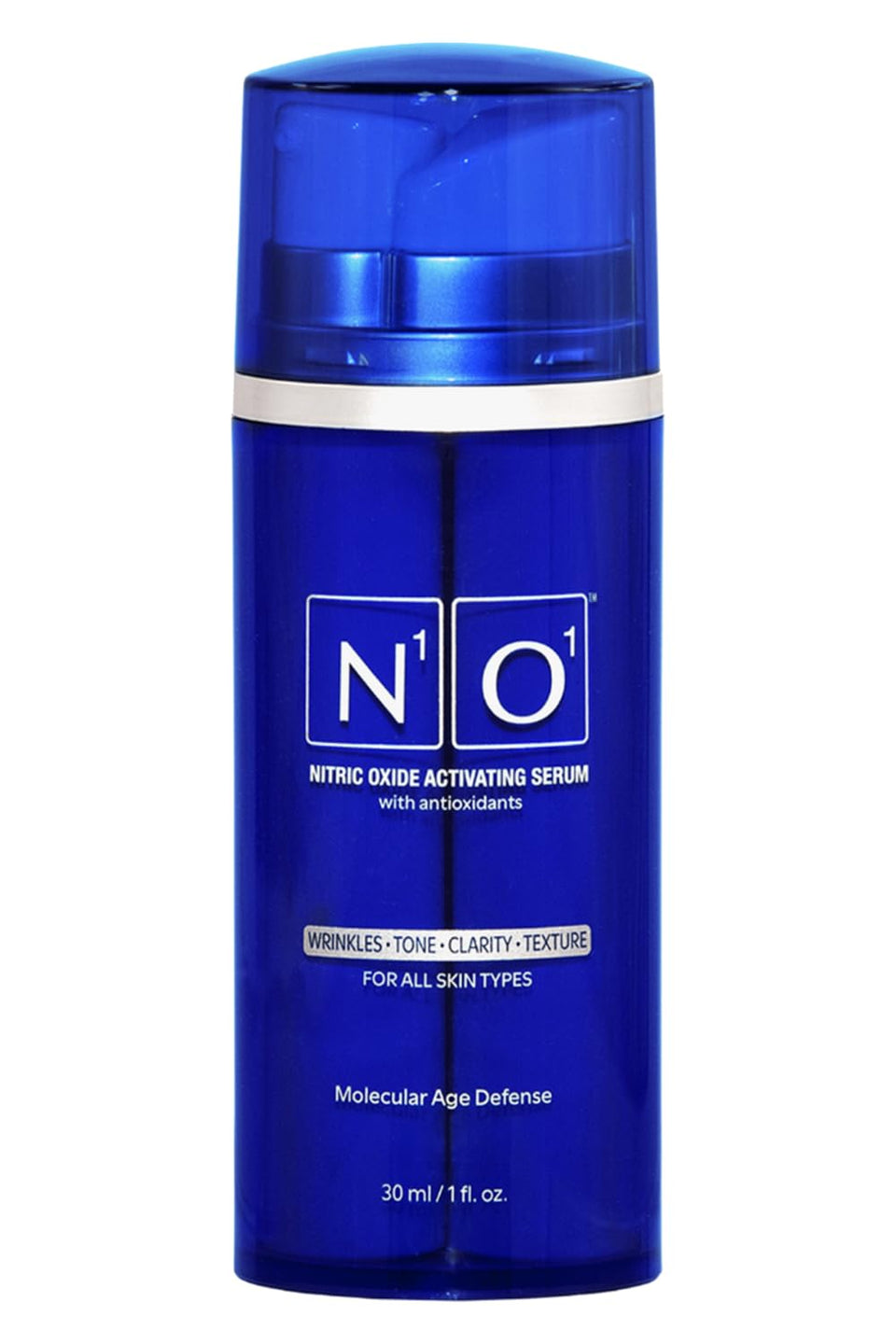 N1O1 bottle front view showing clean design and benefit of hydration