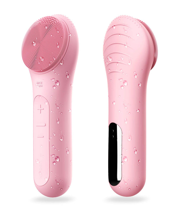 NågraCoola CLIE front view showing pink silicone face brush, gentle effective cleansing
