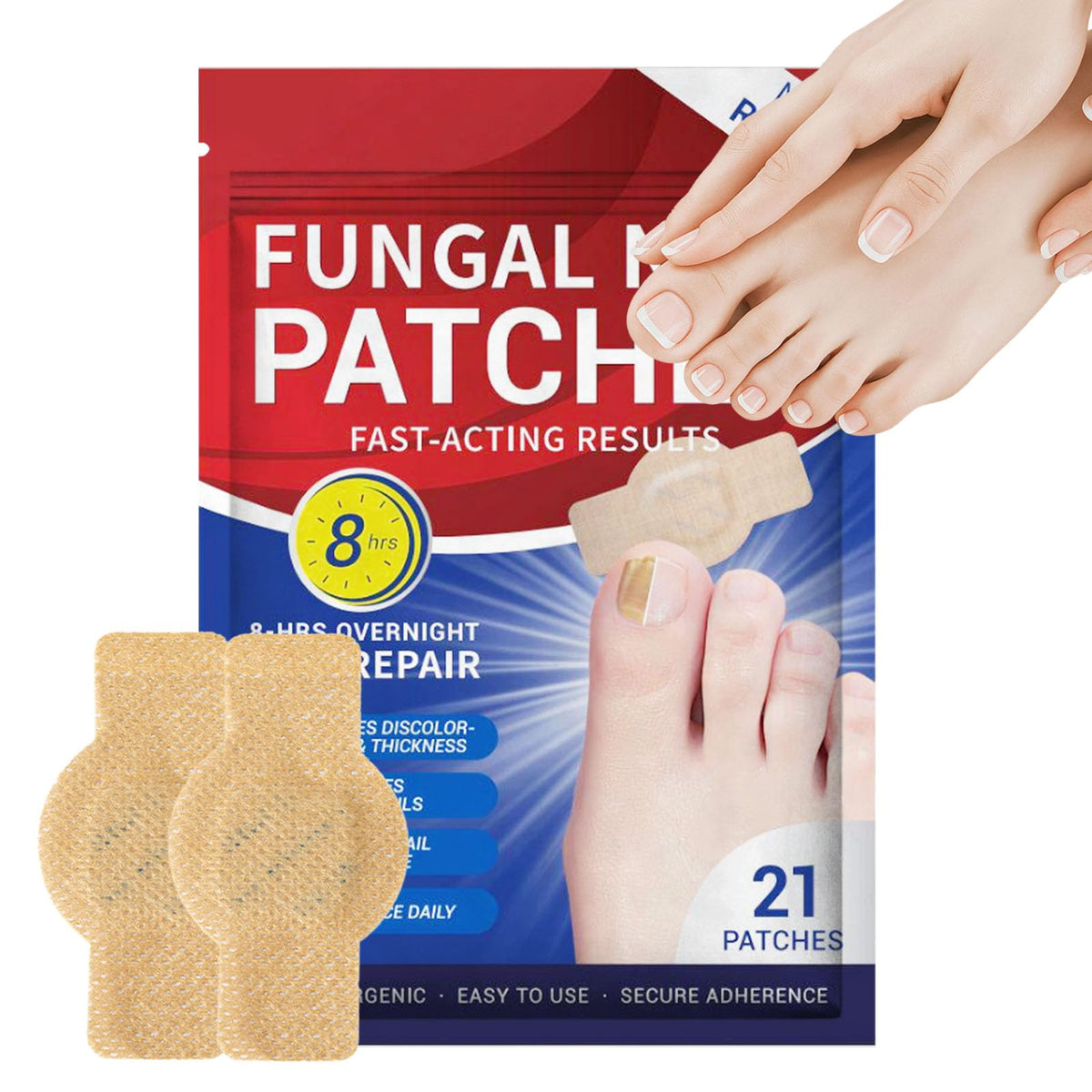 NADiminish front packaging showing 21 patches and product name for overnight care