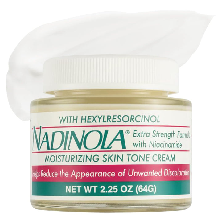 Nadinola front jar showing packaging and product name for quick identification and trust