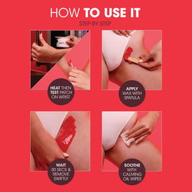 Nad's calming oil wipe close-up to soothe skin and remove wax residue