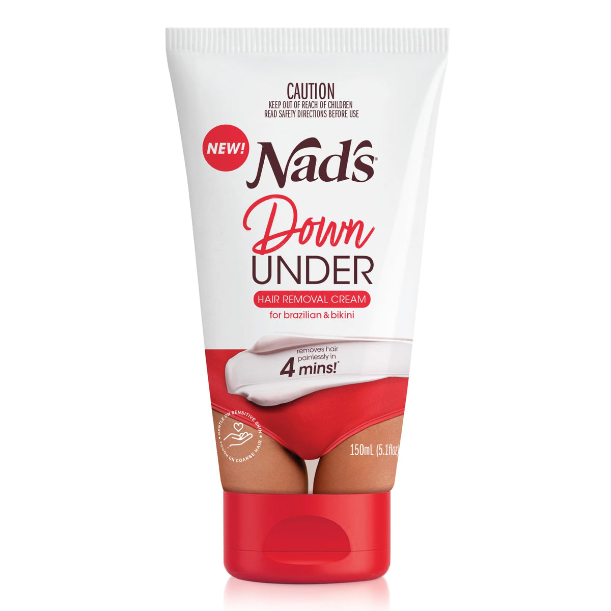 Nad's front packaging showing product name and 150ml size for clear identification and trust