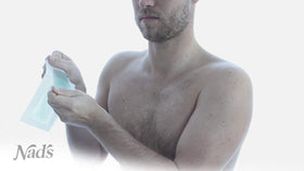 Nad's For Men kit on bathroom counter in grooming routine setting