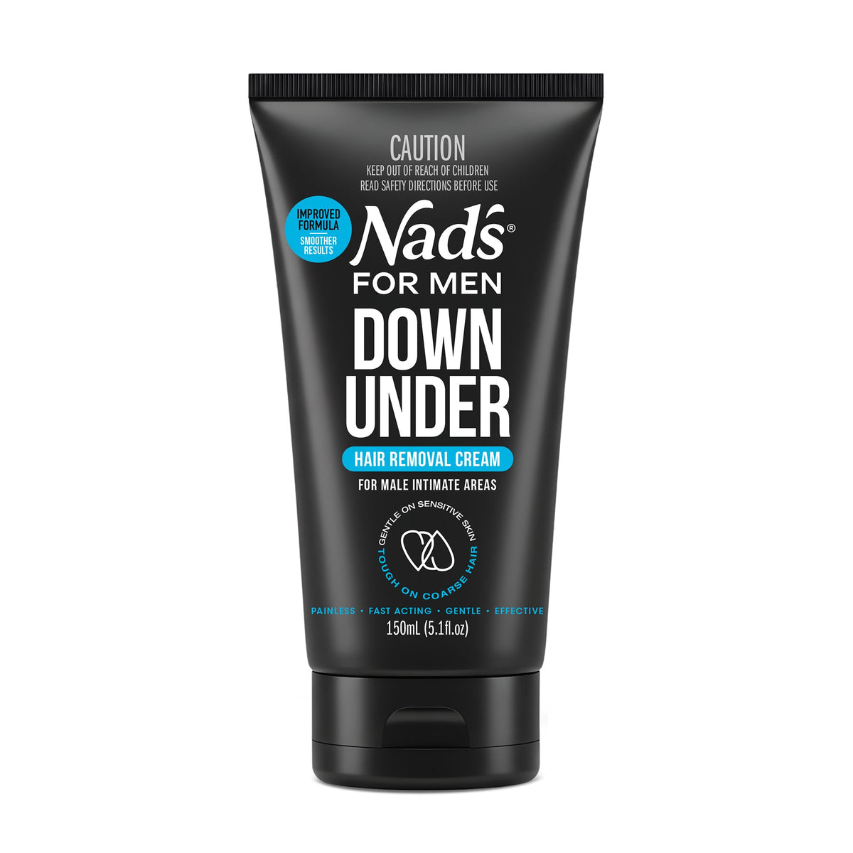 Nad's For Men front packaging showing product and benefit of gentle hair removal