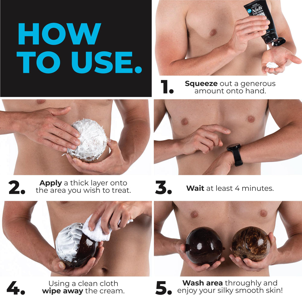 Nad's For Men close-up cream texture with aloe for soothing, non-irritating use