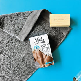 Nad's For Men strip applied to chest showing effective coverage