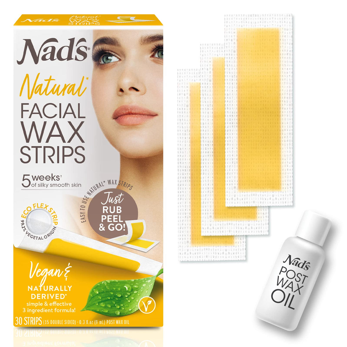 Nad's front packaging showing kit and benefits for quick hair removal