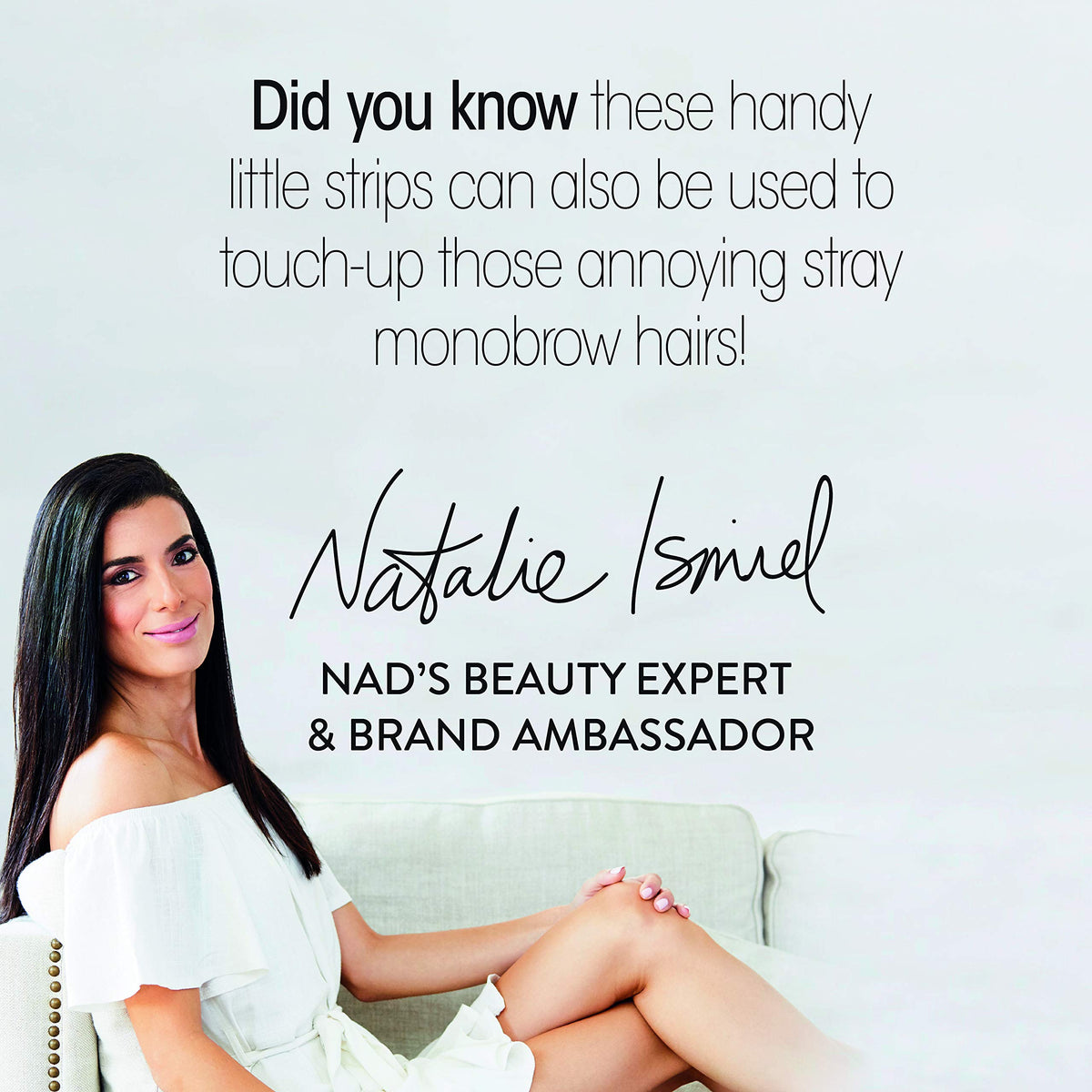 Nad's ingredients layout with vegan badge highlighting gentle formula