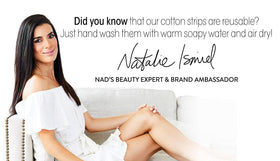 Nad's kit styled on a bathroom vanity for a natural grooming routine