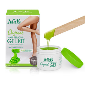 Nad's original gel wax front packaging showing product benefits