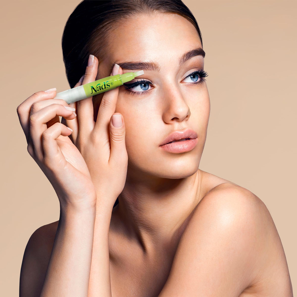 Nad's gel texture on skin demonstrating smooth, water-rinsable formula